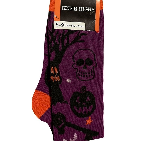 🎃🦇 Halloween Crew & Knee-High Socks Bundle (3 Pairs) 👻🧦 - Picture 5 of 7